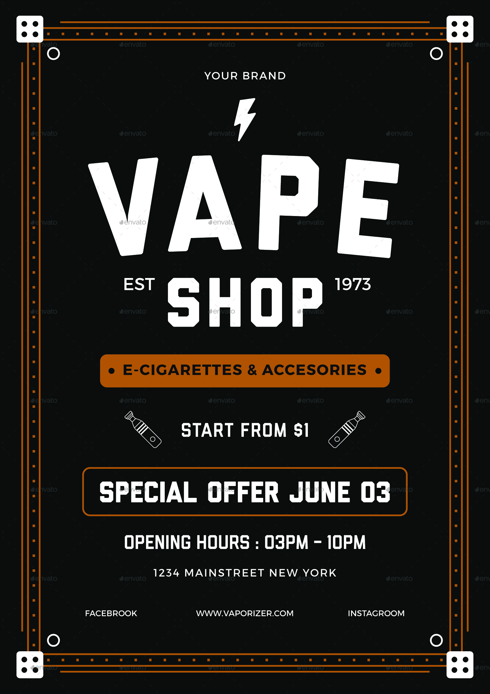  Vape  Shop  Flyer  Menu by bigmidin GraphicRiver